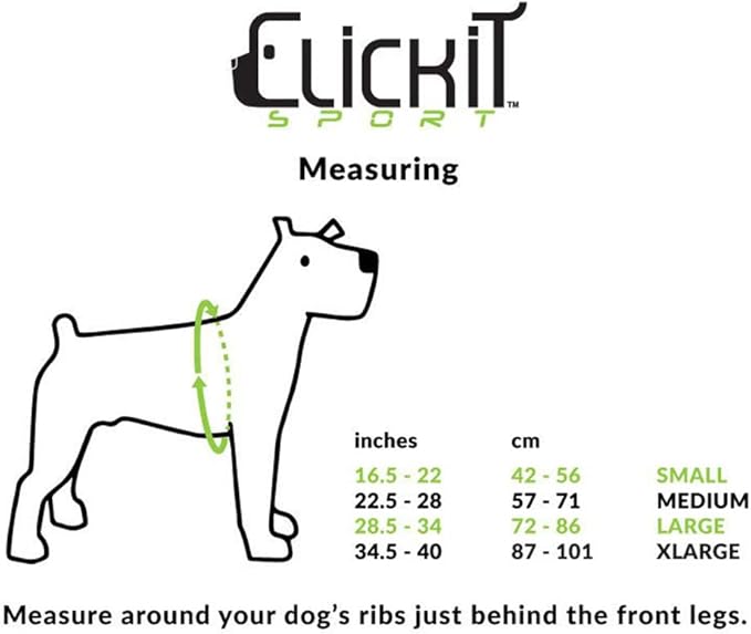 Clickit Sport Plus - Crash-Tested and Safety Certified Car Seat Belt Harness for Dogs (Extra Large, Charcoal Grey)