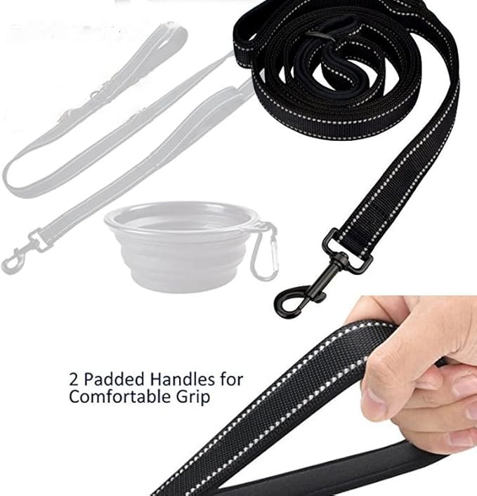 Dog Leash, Heavy Duty Dog Leash, Leashes for Large Breed Dogs .5FT.6FT, Double Handle Dog Leash, Reflective Training Lead, Perfect for Medium to Large Dogs(5FT, Red)
