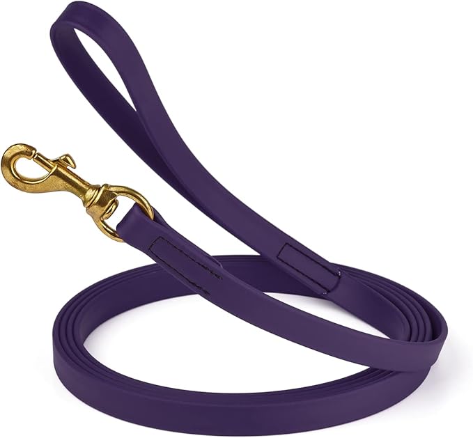 Viper K9 Biothane Working Dog Leash Waterproof Lead for Tracking Training Schutzhund Dog Sport & Search - Odor-Proof Long Line with Solid Brass Snap for Puppy Medium and Large 3/4" x 20ft VioletPurple