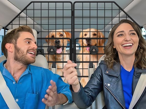 Dog Barrier for SUV,Adjustable Pet Barrier for car 36" to 62" Width for Trucks, SUV, Vans,Heavy-Duty Wire Mesh Barriers Safety Travel Accessories,Pet Travel Barriers