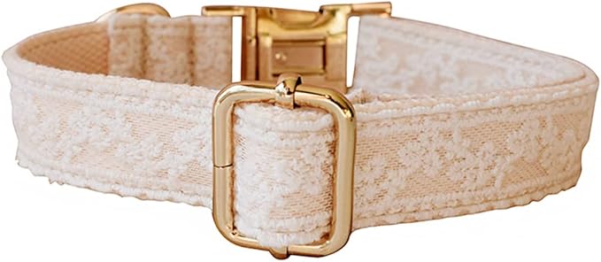 Personalized Dog Collars for Puppy Small Medium Large Pets with Engraved Name and Phone Number (L, Lace)