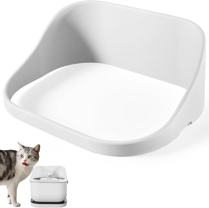 Cat Water Fountain Splash Guard Compatible with PETLIBRO DockStream – Designed for Stainless Steel Basin Models, Prevents Spills, Easy to Remove and Clean