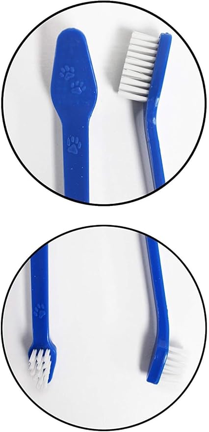 Double-Sided Dog Toothbrush Set – 2-Pack Cat & Dog Toothbrushes with Soft Bristles – Long Handle & Gentle Cleaning Design for Pet Dental Care, Plaque & Tartar Removal at Home