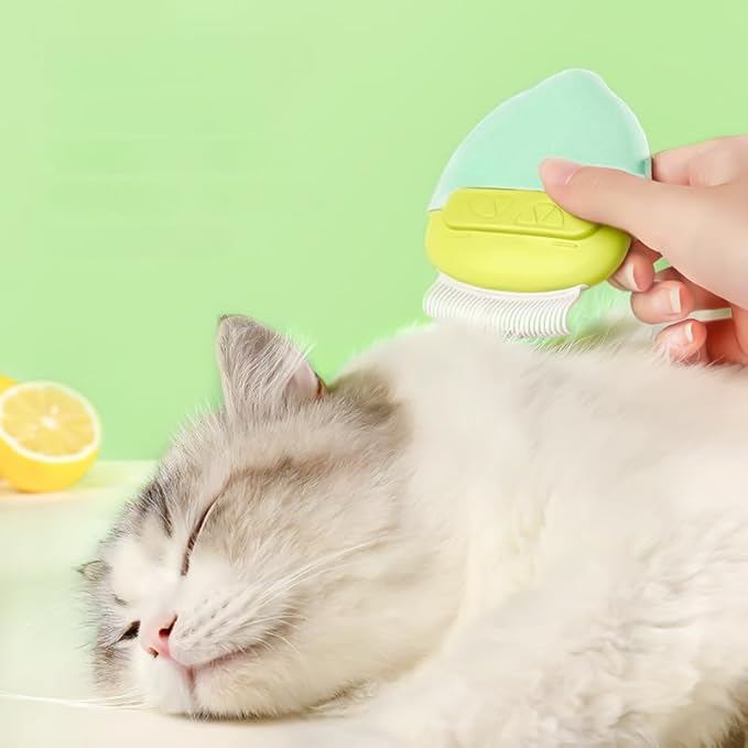 Cat Brush for Shedding – Dual-Function Cat Comb & Small Dog Brush, Furminator for Cats, Fresh Design for Grooming (Blue)