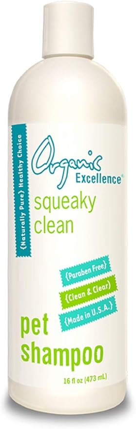 Organic Excellence Mild Dog Shampoo, Great for All Pets: Dogs, Puppies, Cats, Horses, Formulated for Sensitive Skin, Made with Aloe and Nourishing Botanicals - 16oz