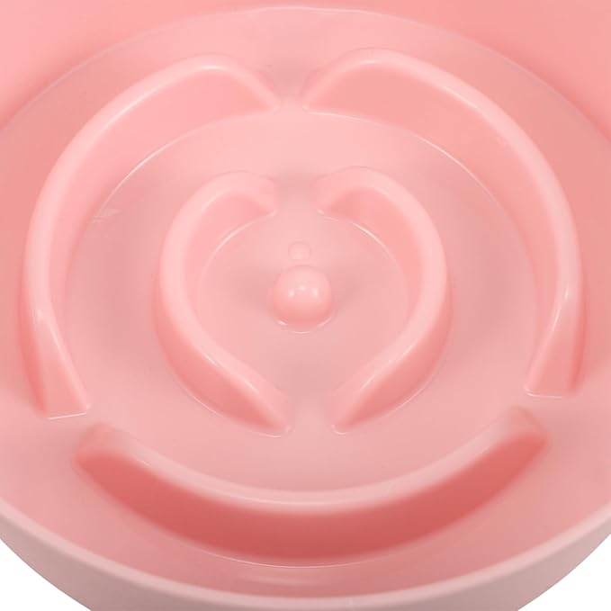 Gadpiparty Cat Bowl Slow Feeder Non-Slip Small Kitten Dish Candy Color Shallow Cat Food Bowl with Cute Ear Design for Healthy Eating and Anti-Choking Feeding Supplies