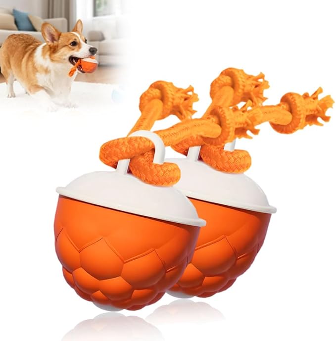 XieJY Interactive Dog Toys - 2026 Upgraded Motion Activated Automatic Rolling Ball Toys for Small/Medium/Large Dogs Balls for Boredom to Keep Them Busy with USB Rechargeable (Orange 2Pc)