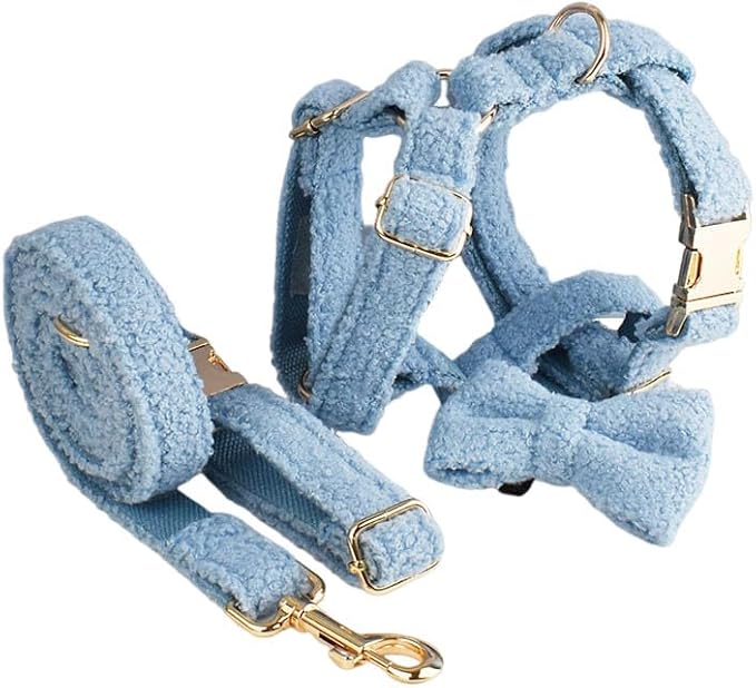Personalized Dog Collar with Engraved Metal Buckle - Custom Name & Phone Number - Adjustable for Small, Medium, Large Breeds (Fleece Fabric)