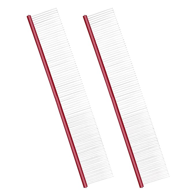 2PCS Pet Grooming Comb Tool For Long Hair Efficient Undercoats Removal Safe For Cats And Dogs Grooming Accessories For Cats For Carpet For Furniture