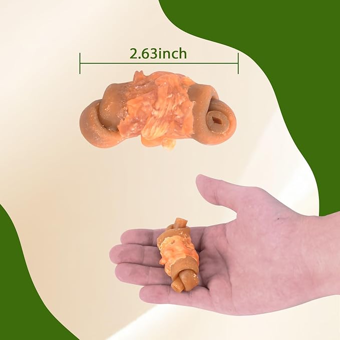 Pawant Dog Chewing Bone Chicken Wrapped Cranberry Peanut Butter Bone Dog Treat Snacks Teeth Cleaning 2.5" 454g