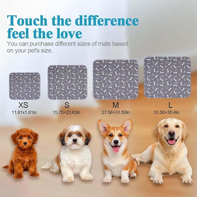Puppy Pad Pee Pads, 2026 New Reusable Puppy Pads with Pheromones, Washable Pee Pads for Dogs & Cats, Durable Leak-Proof & Anti-Slip Pet Training Pads for Home & Travel (B, S)