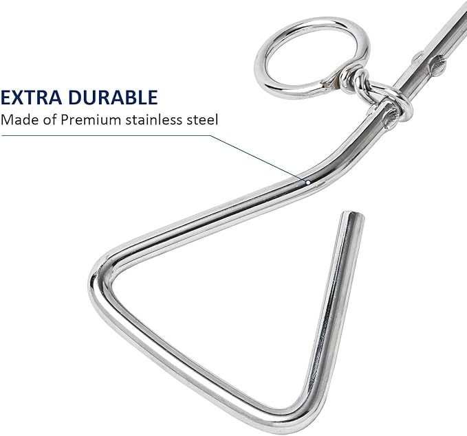 WePet Dog Tie-Out Stake, Durable Silver Spiral Anchorstake, Secure Outdoor Tethering for All Cable Leash Chain, Camping Yard, Rust-Resistant, Easy Installation, Large, 18 Inch