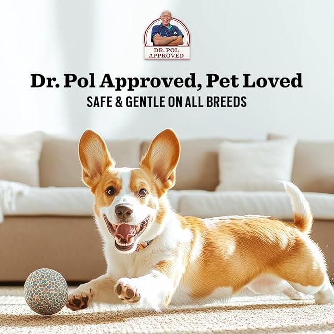 Dr. Pol Incredi-Pol 4-in-1 Pet Shampoo | Cleanse, Condition, Detangle & Deodorize | Luxurious Grooming for a Soft, Silky Coat | Baby Powder | 16 oz