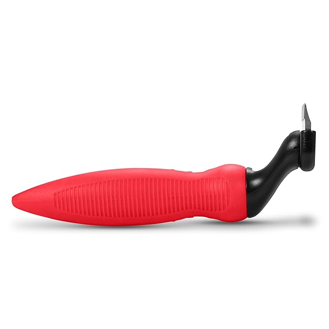 RYAN'S PET SUPPLIES Deshedding Tool, Red, Medium, Professional Dog Grooming Brush for Shedding, Pet Hair Remover, Fur Removal Brush for Medium and Long Pet Hair