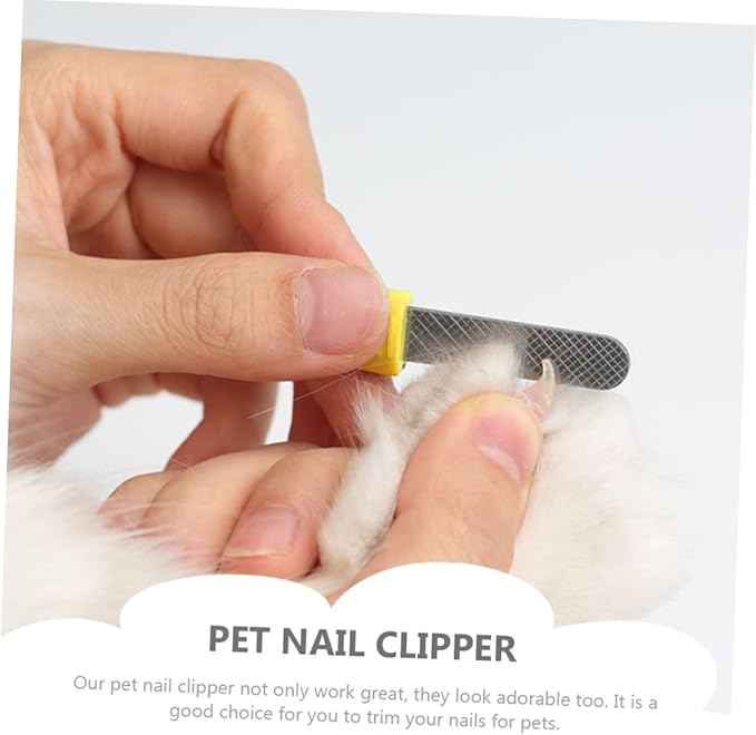 TOYANDONA LED Illuminated Pet Nail Clipper for Cats and Dogs Sharp Blades with Safety Guard Ergonomic Elastic Design for Easy Precise and Effortless Nail Trimming Yellow
