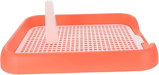 Mesh Puppy Indoor Dog Toilet Tray Anti-Slip Plastic Potty Trainer with Ergonomic Column Design Breathable and Washable Pet Potty for Small to Large Dogs