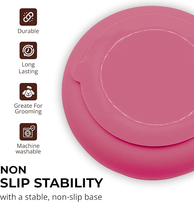 Slow Feeder Dog Bowls, Dishwasher Safe, Non-Slip Base, BPA-Free Slow Eating Dog Bowl (Blush, 2-Pack)