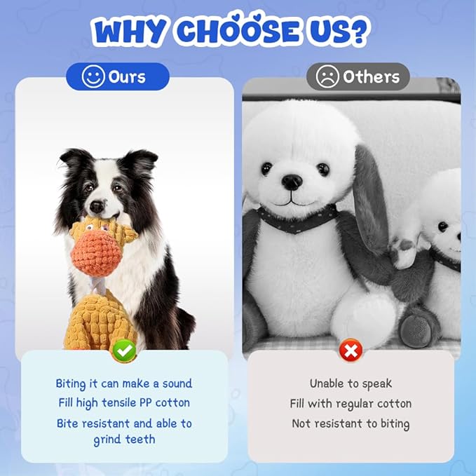 Indestructible Dog Toys,2026 New Durable Plush Dogs Toy for Aggressive Chewers,Squeaky Durable Chew Toy for Indoor Pups Teething, Stuffed Toys for Small Medium Large Dogs (Giraffe)