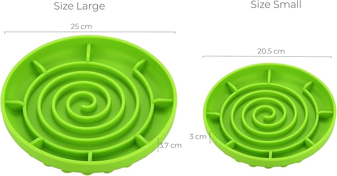 Slow Feeder Bowl, Soft Silicon Rubber Slow Down Eating Time for Dog, Cat, Puppy Pet with Strong Suction Cups for Dog Bowls