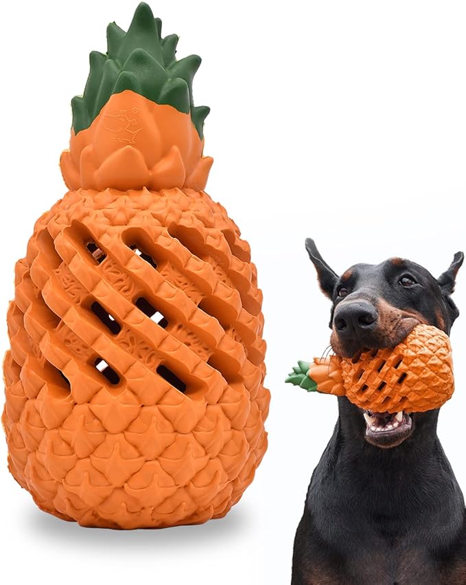 PETOPIA Small Dog Toys - Pineapple Tough, Indestructible Toys for Aggressive Chewers