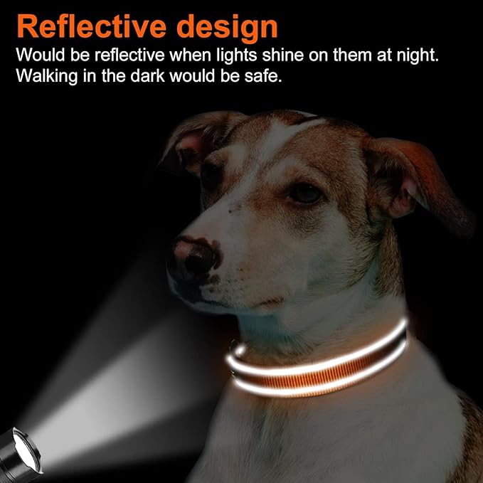 Joytale Dog Collar,Soft Neoprene Padded Breathable Nylon Pet Collar Adjustable for Small Dogs,Orange,S