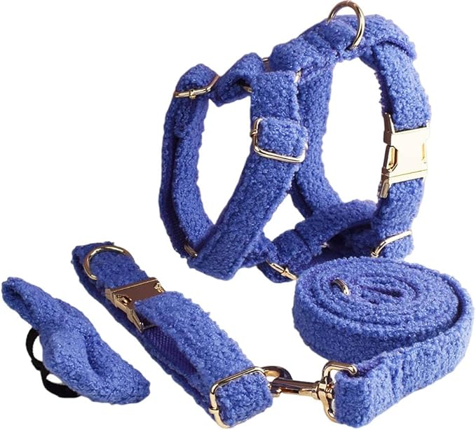 Personalized Dog Collar with Engraved Metal Buckle - Custom Name & Phone Number - Adjustable for Small, Medium, Large Breeds (Fleece Fabric)