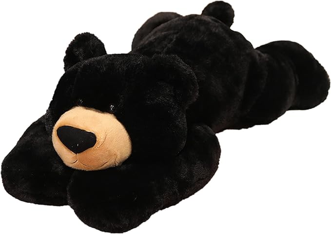 ronivia Weighted Stuffed Animals, Weighted Bear Stuffed Animal Toy Cute Black Bear Plush Pillow Weighted Plush Animals Toy, 11.8"