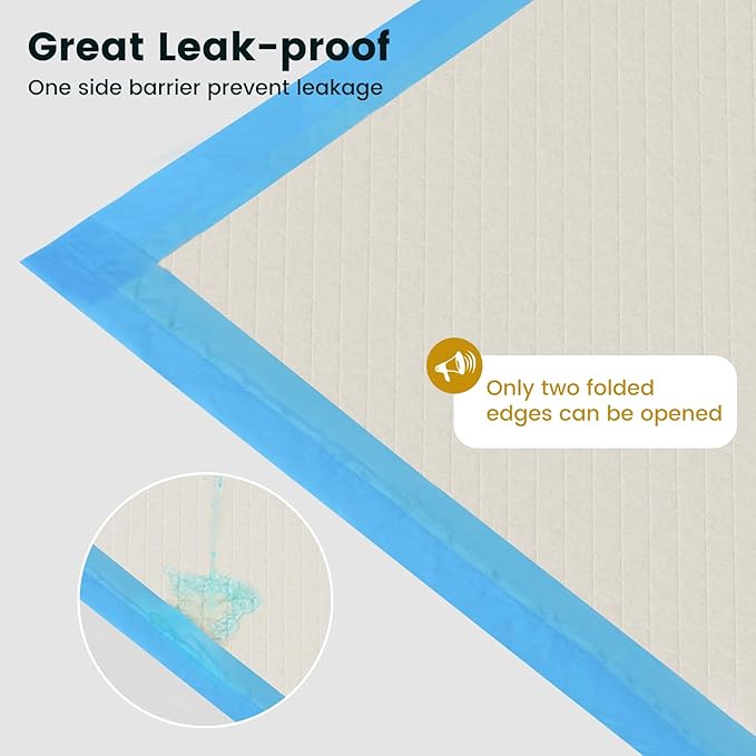 Gardner Pet Ultra Absorbent Thicker Dog Pee Pads Extra Large XL 28"x34" Leak-Proof Odor-Control Blue Puppy Training Pads Full Edge-Wrapping Pad for Dogs Dogs, Puppies, Doggie, Cats, Rabbits - 18 Ct