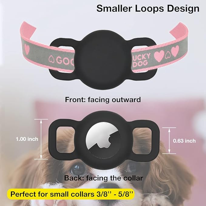 Cat Collar Holder for Airtag, Cat & Small Dog Harness Case for Air Tag