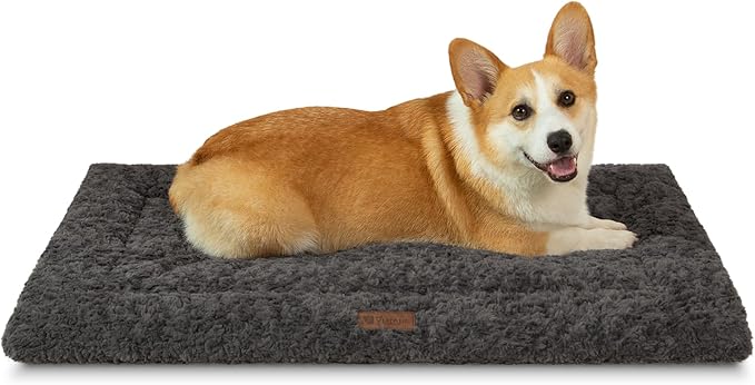 Reversible Dog Bed Mat 29"x18" for Small Medium Dogs - Supportive Double-Sided Crate Pad, All-Season Cooling & Warmth, Ultra Soft Machine Washable Pet Bed, Fits Most 30-Inch Kennels, Dark Gray