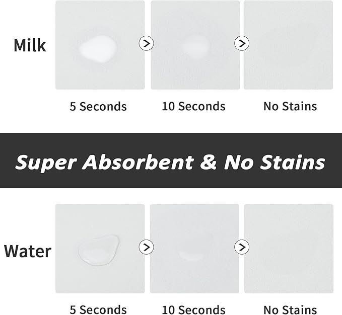 Dog Food Mat - Absorbent Cat Mat for Food and Water, No Stains Pet Feeding Bowl Mat, Easy to Clean Pet Placemats, Quick Dry Dog Water Dispenser Mat for Messy Drinkers | Light Grey 24"x36"