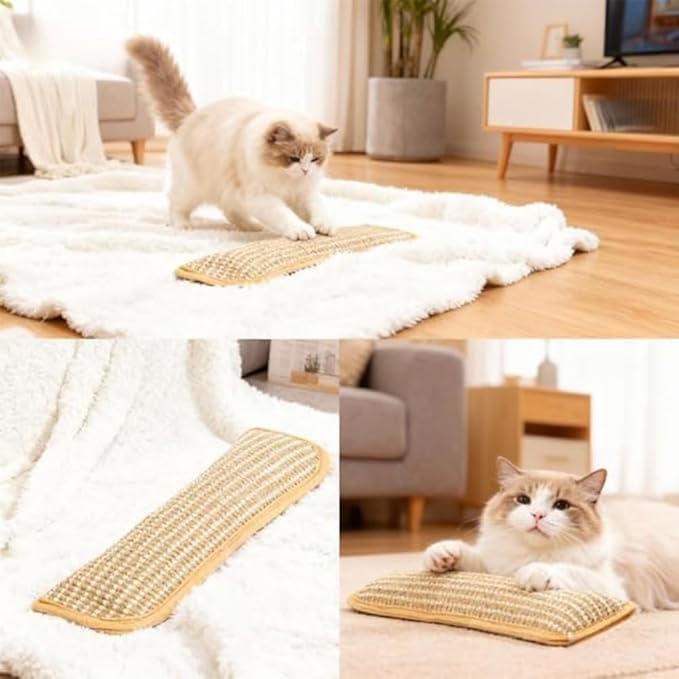 Clawvia Cat Toy, Interactive Catnip Chew Toy, Durable 12 Inches Catnip Kicker Soft Sisal Pillow with Organic Catnip for Kittens and Adult Cats for Indoor Scratching, Chewing & Teething (2)