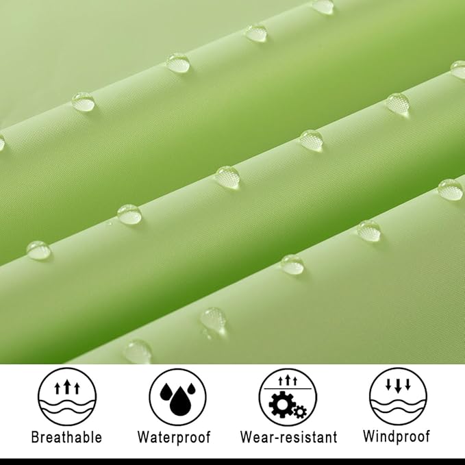 Hooded Rain Poncho for Adult, Waterproof Lightweight Raincoat for Hiking Camping
