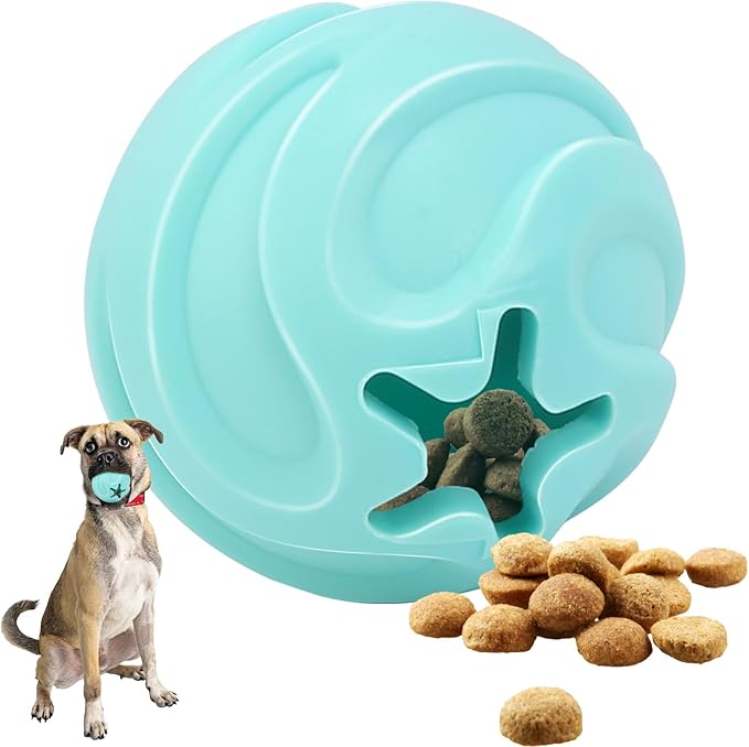 APODESS Dog Puzzle Ball Toy, Interactive Dog Toys Ball for Treat Dispensing, Dogs Treat Ball for Teeth Cleaning/Slow Feeder/IQ Training/Playing, TPU Chew Toys for Medium/Large Dogs
