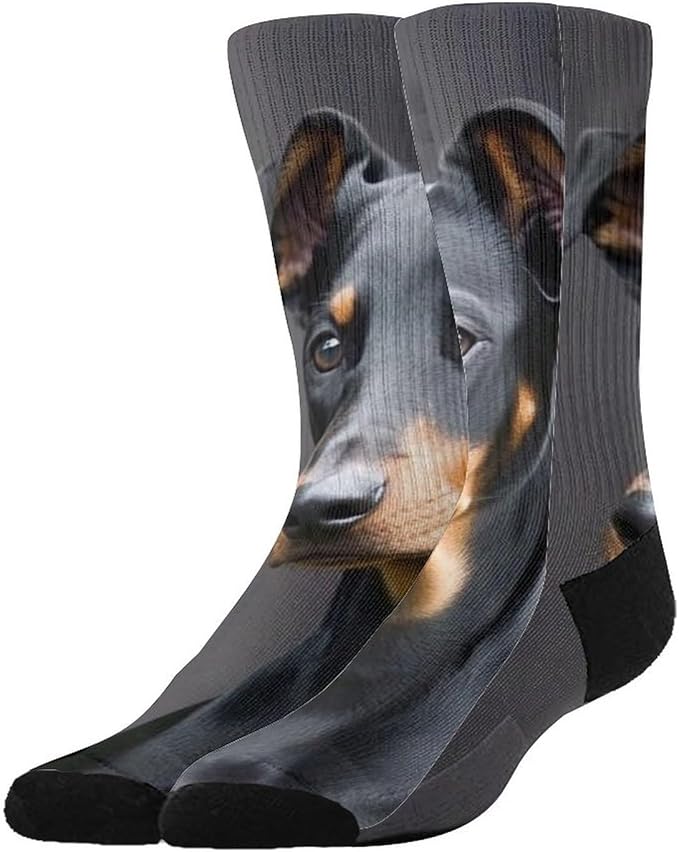 JZDACH Soft Moisture Wicking Socks for Men Women Outdoor Casual Decor Calf Dress Socks
