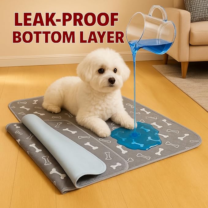Dog Pads - Dog Pee Pad, Puppy Pads, Washable & Reusable (White - Two Pack,S 16x24 inches)