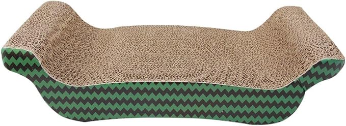 PAWISE Cat Scratcher Cardboard Reversible Kitty Scratching Pad Relaxing Lounge Pad (Arched, 17 X 8.5 Inches)