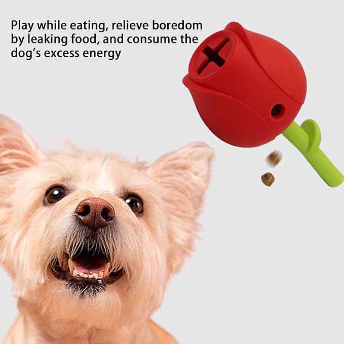 Treat Dispensing Dog Toys - Rose Interactive Feeder Toy | Puppy Entertainment Feeder,for Dog Puppy Large Medium Small Breeds Indoor Boredom Enrichment Calming