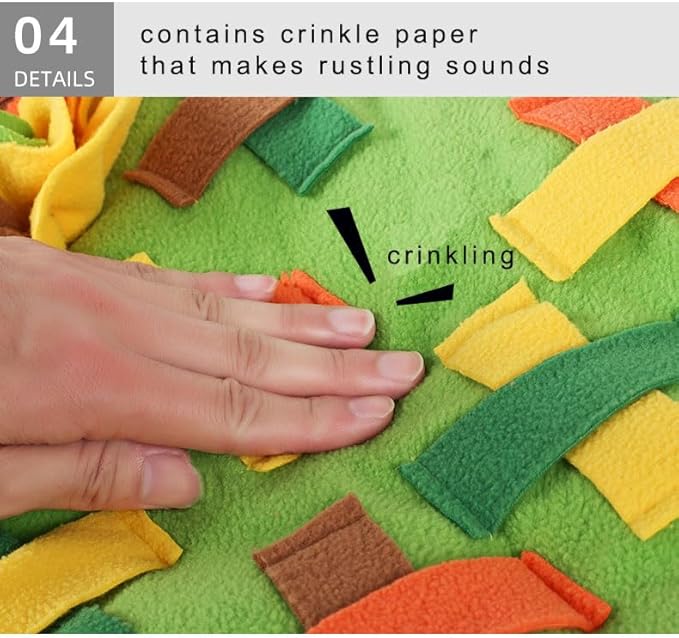 Snuffle Mat for Dogs, Snuffle Mat For Dogs Large/Medium/Small Breeds, Mental Stimulation Sniff Mat , 20.47“x18.11" Non-Slip/Portable/Durable Enrichment Toys For Dog, Interactive Feed Game for Boredom