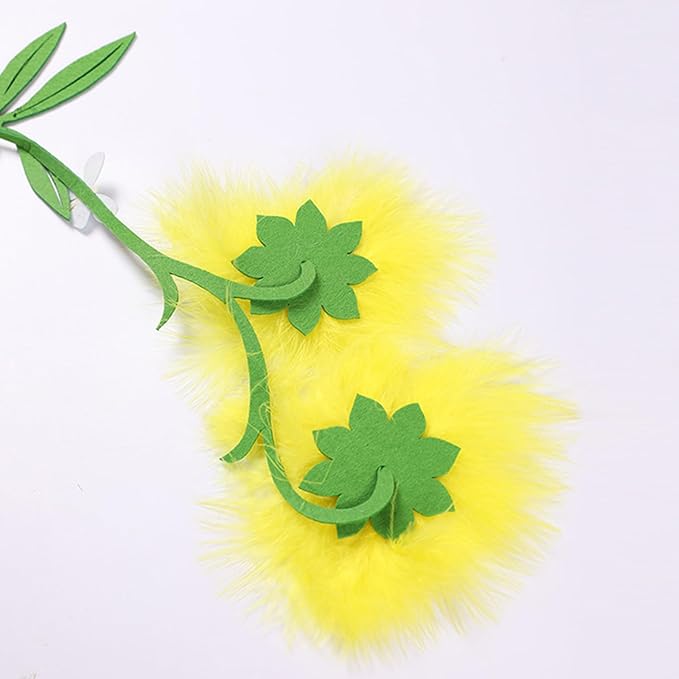 Cat Toy,Lovely Cat Toy Funny Simulation Fish Feather with Bells Funny Exercise Teaser Stick Toy for Kitten with Feather