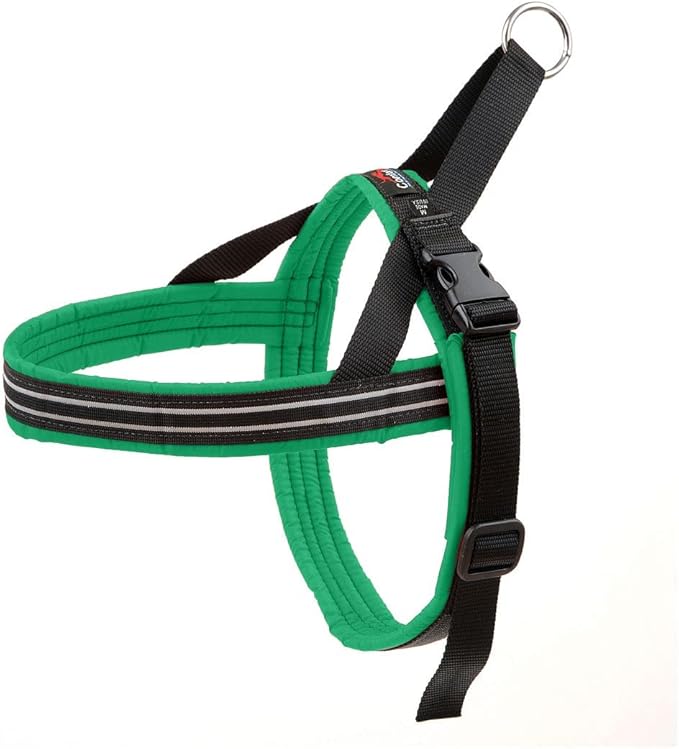 ComfortFlex Sport Dog Harness – No-Choke, Fully Padded, Non-Chafing Harness with Control Handle – Reflective, Lightweight, Adjustable for Active Dogs - Medium/Large, Kelly Green