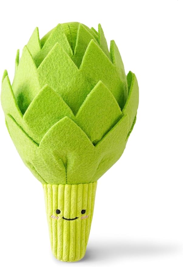 Wagorific Artichoke Snuffle Toy for Dogs, Interactive Dog Treat Puzzle, Puppy Plush Chew Toy, Machine Washable Dog Enrichment, Made of Recycled Materials, All Breed Sizes, Artichoke