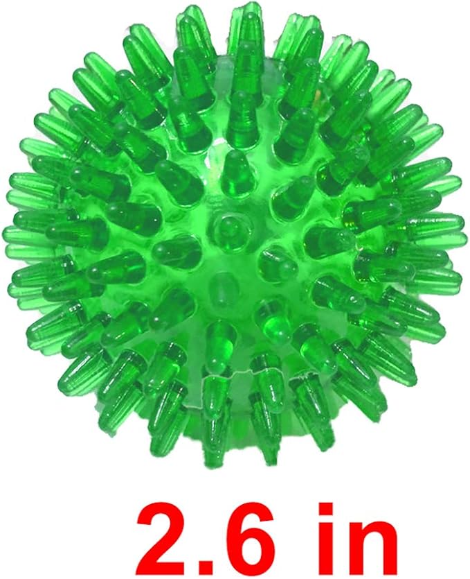 Jalousie Dog Squeaky Toys Value Set Non-Toxic Squeaky Balls Toss Fetch TPR Rubber Puppy Toys Spikey Dog Chew Toy for Small Medium Breed Pet Toys for Puppy (6 Pack Spiky Ball)