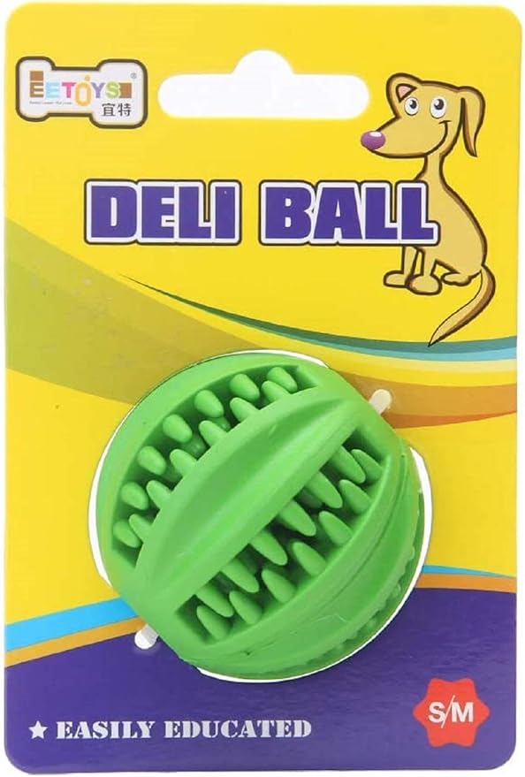 ONTWOPETS Dog Ball Toy - Interactive Dog Enrichment, Mental Stimulation Treat Embedding Rubber Ball Reduce Boredom (2 inches)