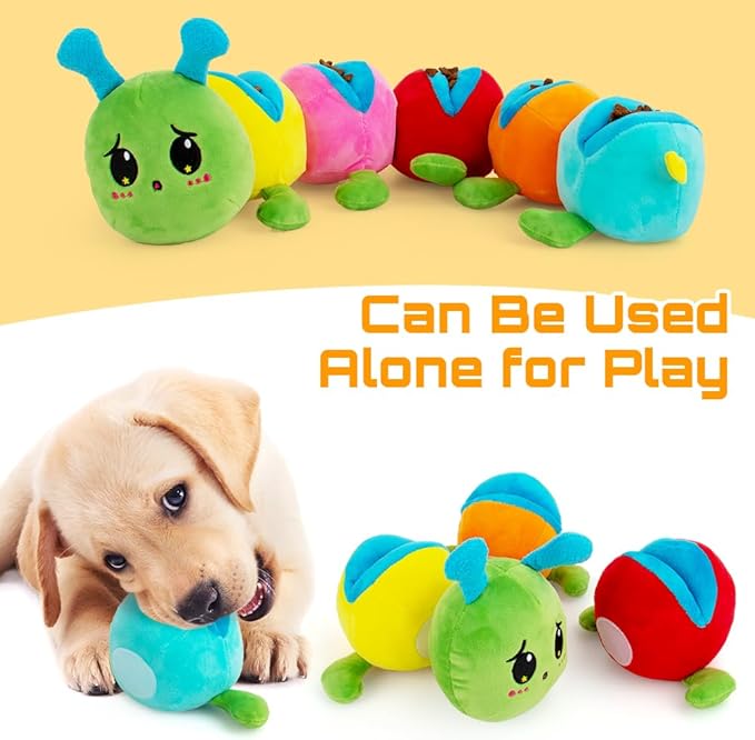 Dog Snuffle Toy - Detachable Puzzle Enrichment for Medium Small Dogs, Squeaky Sniffle Interactive Treat Game for Foraging Training, Boredom and Mental Stimulation