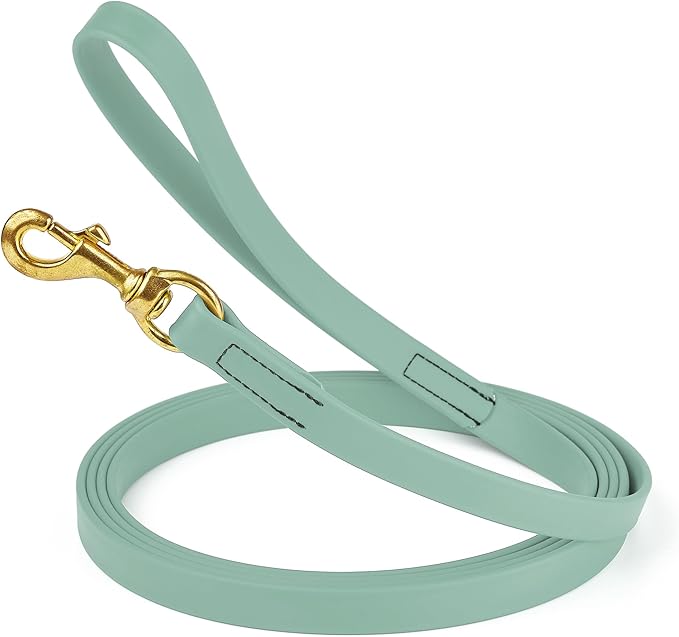 Viper Biothane K9 Working Dog Leash Waterproof Lead for Tracking Training Schutzhund Odor-Proof Long Line with Solid Brass Snap for Puppy Medium and Large Dogs, 20ft Sage Green