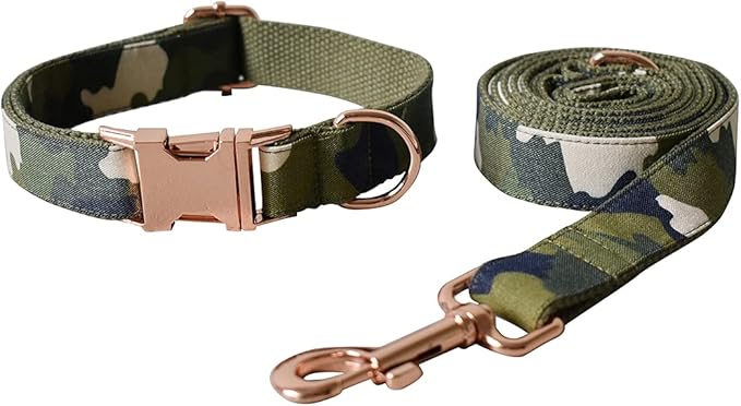 Personalized Dog Collars for Puppy Small Medium Large Pets with Engraved Name and Phone Number (L, Camo)