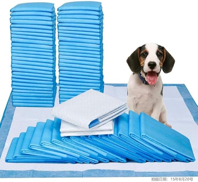 Puppy Pads with Quick-Dry 5-Layer Leak-Proof Design,Super Absorbency Disposable Leakproof Underpads for Baby,Adults,Puppy, Dog Bed Pee Pads,Thickened Pack of 20, Blue & White 24*35