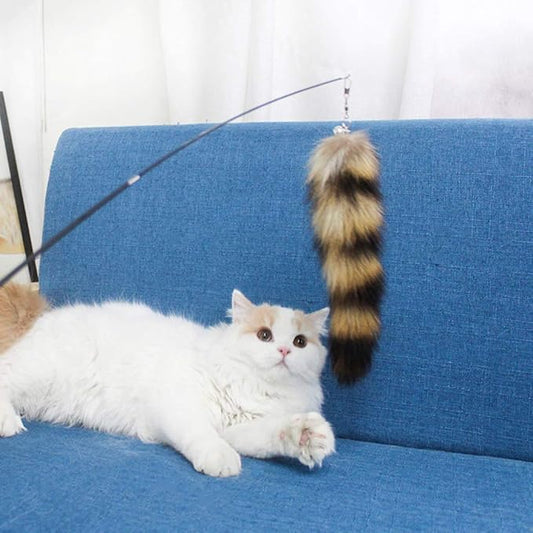 Feather Toy 15'' Wand Toys Teaser Interactive Catcher Teaser Plaything Gift Ideas for Lovers Toys for Indoor Cats Climbing Small