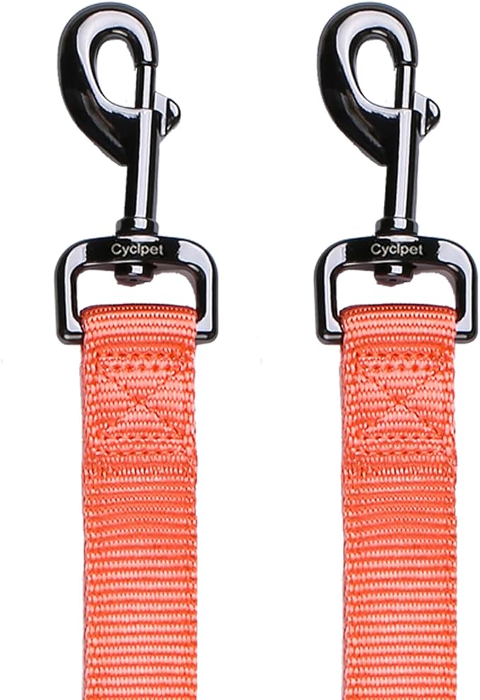 Premium 24 Inches Nylon Short Dog Leash with Heavy Duty Clasp and Soft Padded Handle for Large Medium Breed Dogs Daily Use Jogging,Walking,Training etc...(24 Inches, Living Coral)